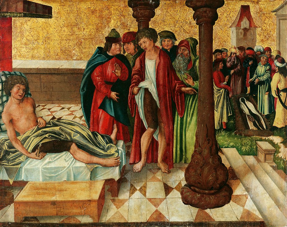 Meister der Legendenszenen - Wunderbare Beinheilung durch die Hll. Cosmas und Damian - 4968 - Kunsthistorisches Museum