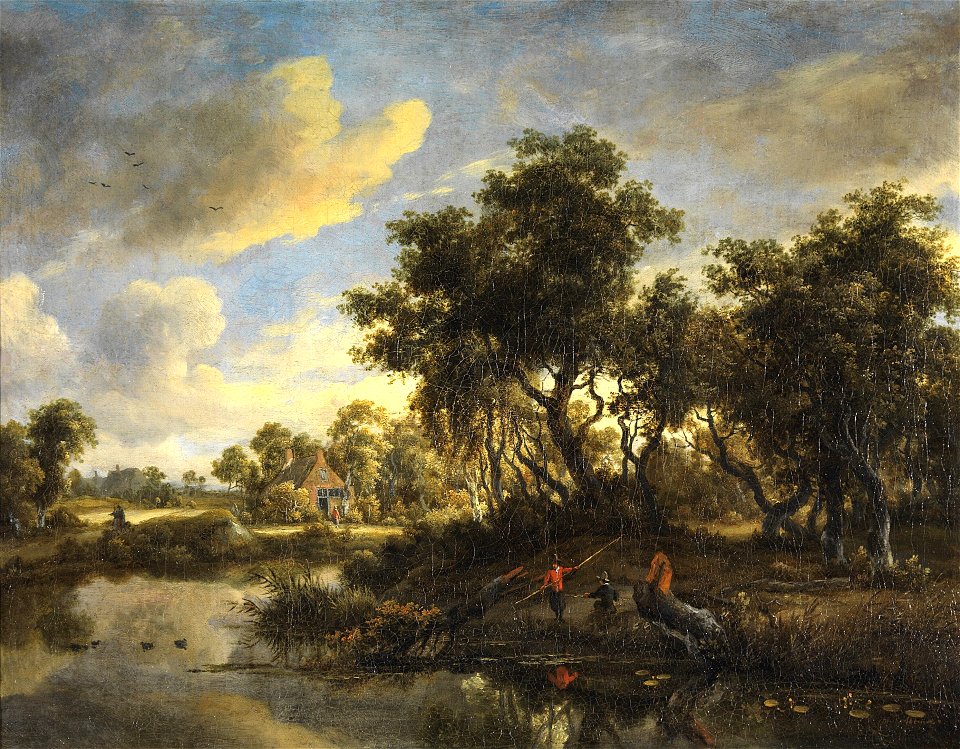 Meindert Hobbema - Zonnig landschap met boerenwoning - 1307 (OK) - Museum Boijmans Van Beuningen