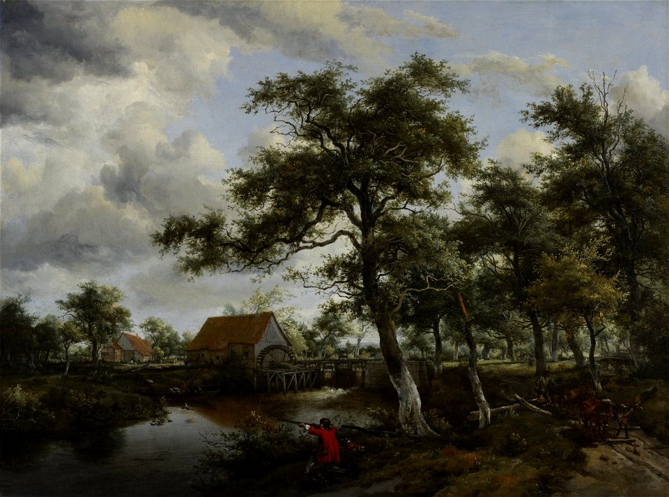 Meindert Hobbema - Wooded Landscape with Watermill - 41.2 - Minneapolis Institute of Arts