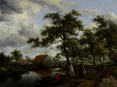 Meindert Hobbema - Wooded Landscape with Watermill - 41.2 - Minneapolis Institute of Arts