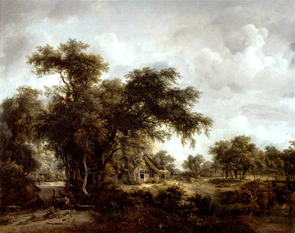 Meindert Hobbema - Farm in the Woods - WGA11428