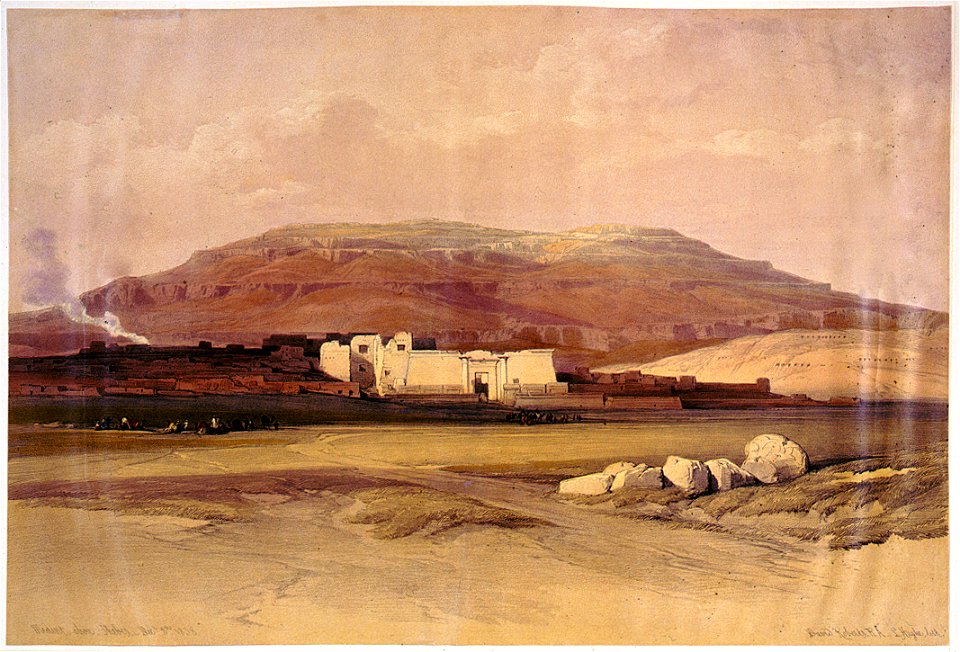 Medinet Abou, Thebes Dec-David Roberts