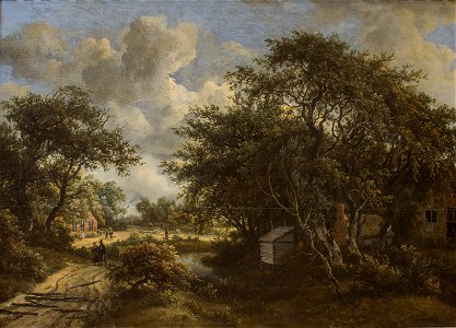 Meindert Hobbema - A Village among Trees - KMS3888 - Statens Museum for Kunst