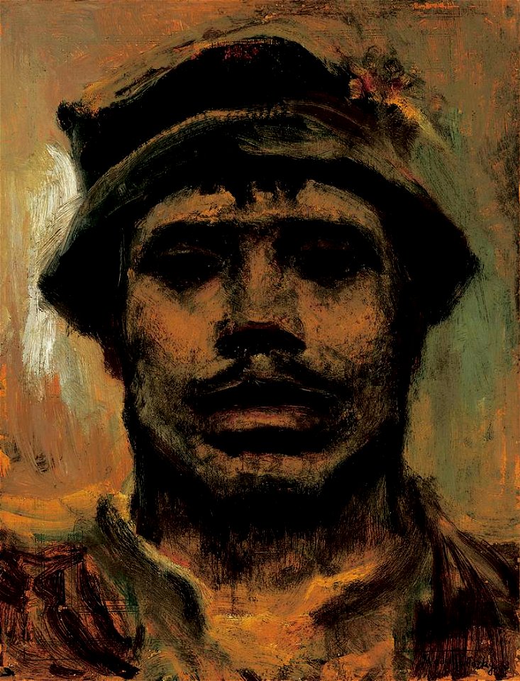 Mednyánszky, László - Head of a Tramp with Light Hat (ca 1900)