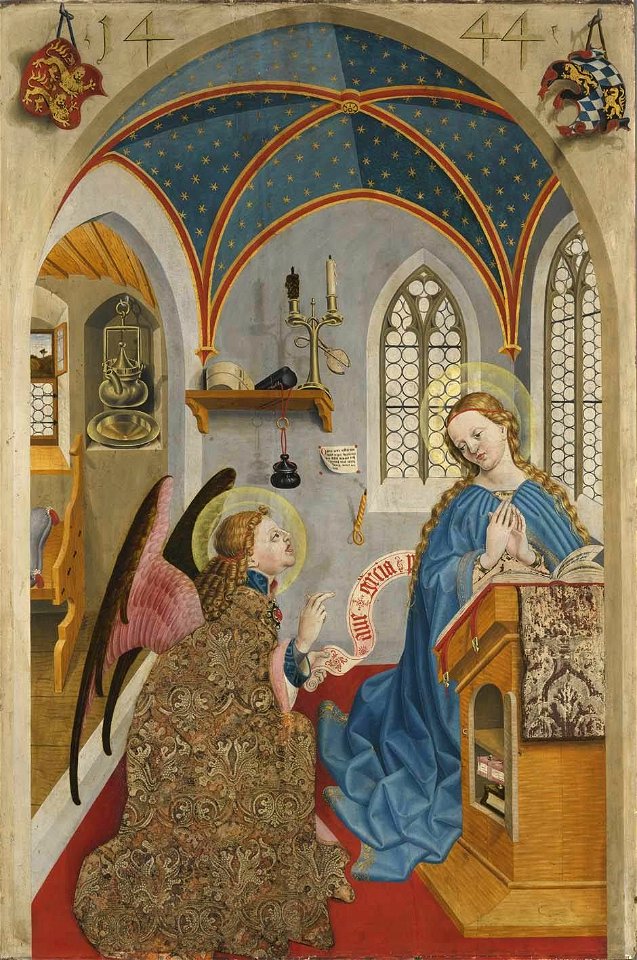 Meister der Pollinger Tafeln - Marienaltar, Verkündigung an Maria - 6247 - Bavarian State Painting Collections