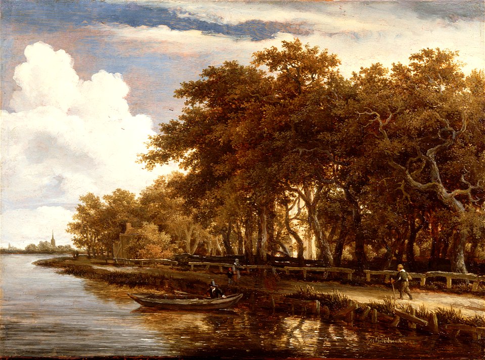 Meindert Hobbema - View Along the Amstel - 1-1982 - Saint Louis Art Museum