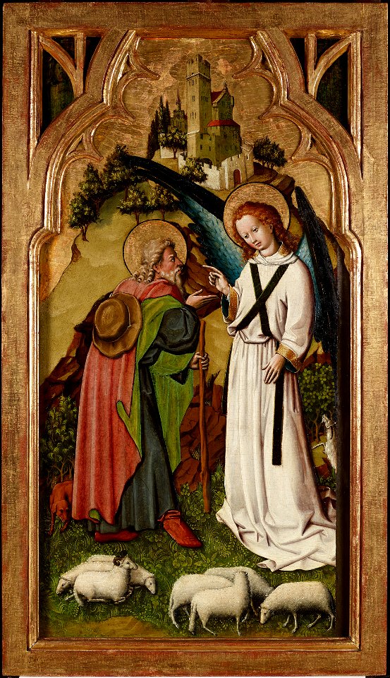 Meister von Schloss Lichtenstein - Botschaft des Engels an Joachim - 4906 - Kunsthistorisches Museum