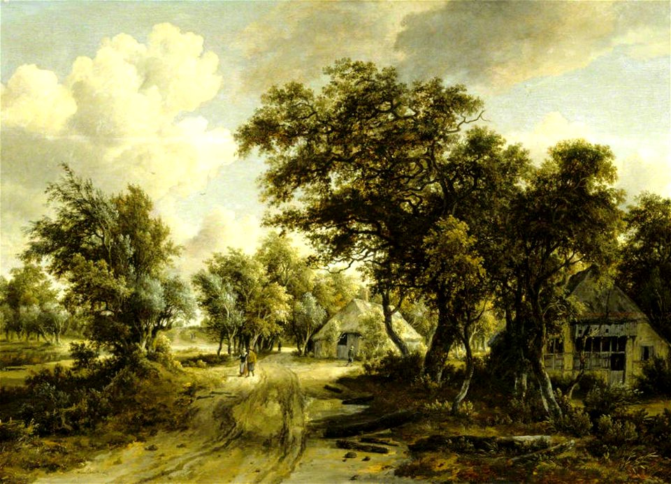 Meindert Hobbema - Cottage beside a Track through a Wood NTIV ASCT 35124