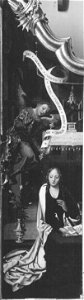 Meister von 1518 - Triptychon, linker Flügel, Verkündigung an Maria - 1480 A - Bavarian State Painting Collections
