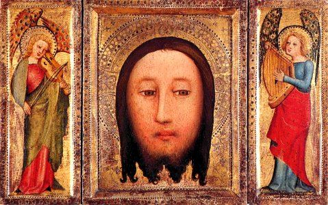 Meister Bertram von Minden - Triptych - The Holy Visage of Christ - WGA14313. Free illustration for personal and commercial use.