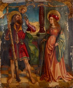 Meister der Oberschönenfelder Altarflügel - Hll. Christophorus und Katharina - GG 5658 - Kunsthistorisches Museum
