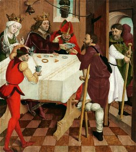 Meister der Oswaldlegende - Almosenspende des hl. Oswald - 4947 - Kunsthistorisches Museum