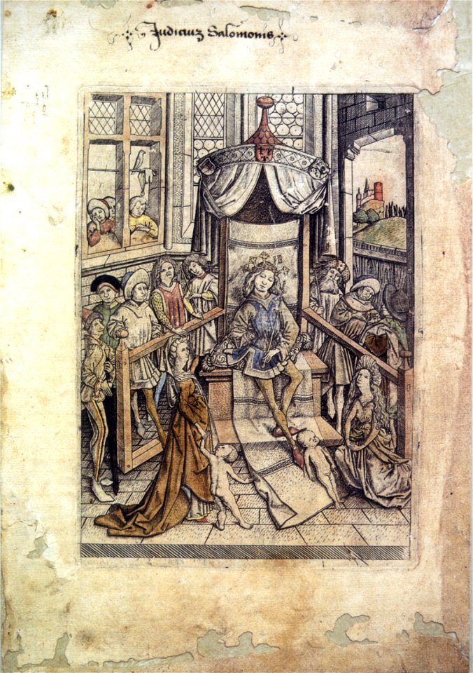 Meister E S Das Salomonische Urteil c1450 (Isny)