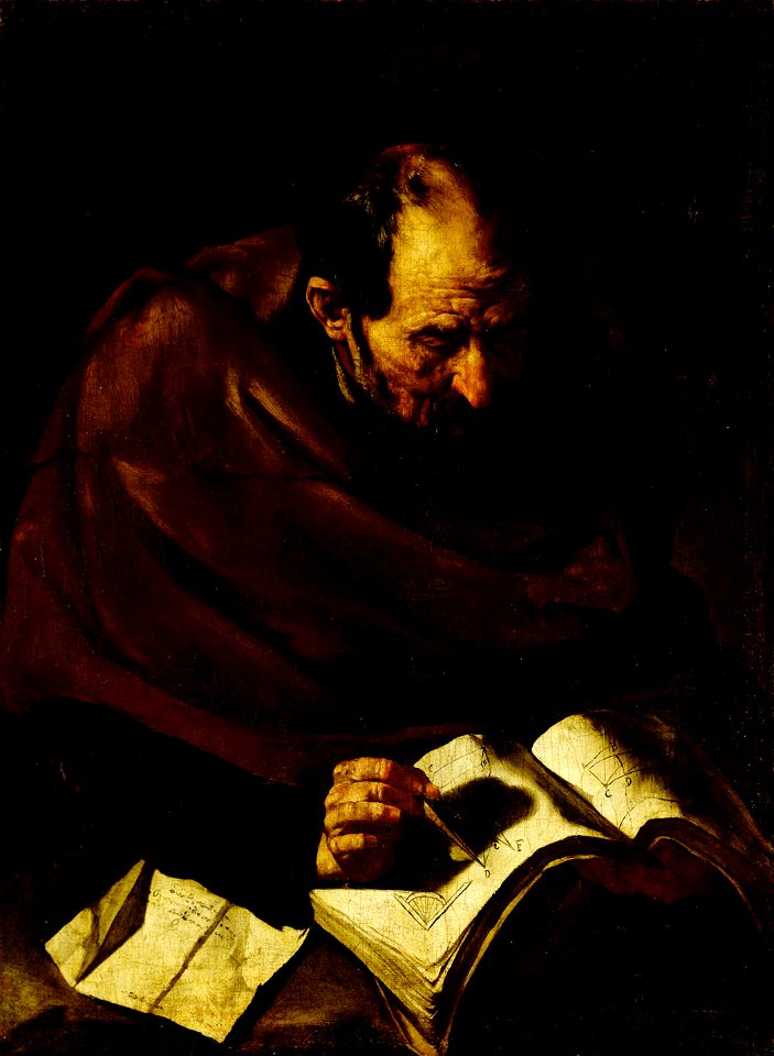 Meister der Hirtenverkündigungen Maestro degli annunci ai pastori - Mathematiker des Altertums (Archimedes) - GG 1611 - Kunsthistorisches Museum