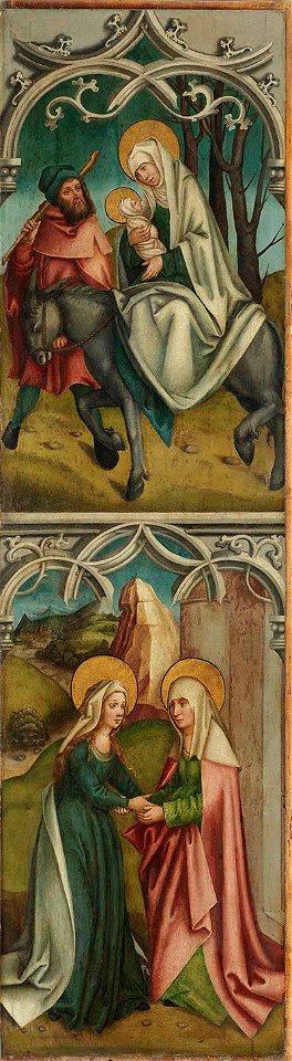 Meister des Oberschönenfelder Altar - Flucht nach Ägypten und Heimsuchung Rückseite, Hl. Veronika - 7694 - Bavarian State Painting Collections