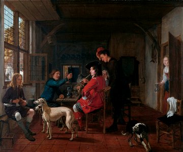 Meeting in the tavern, by Ludolf de Jongh