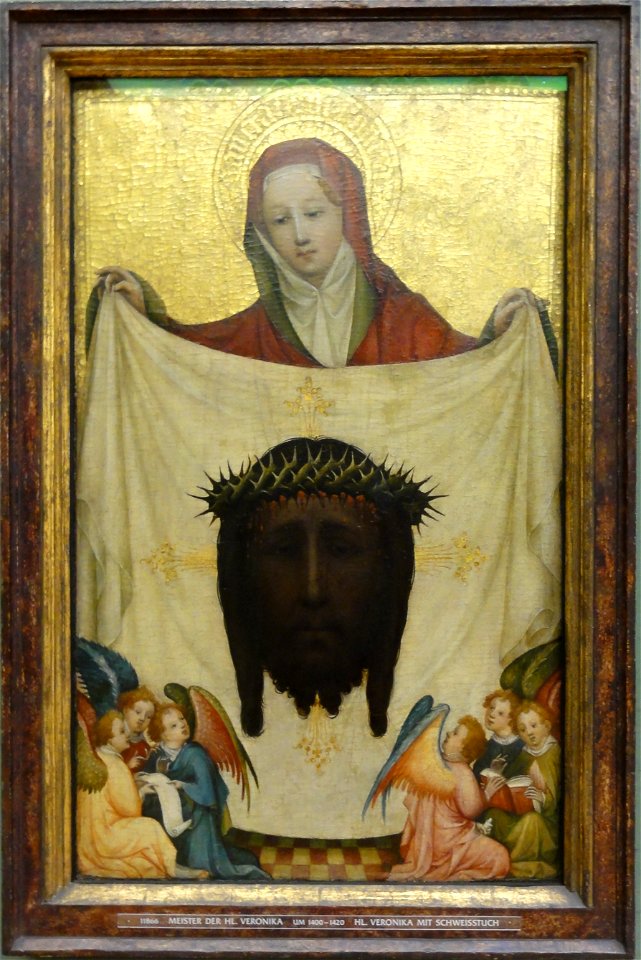 Meister der Heiligen Veronika — Hl. Veronika mit dem Schweißtuch Christi – c. 1420