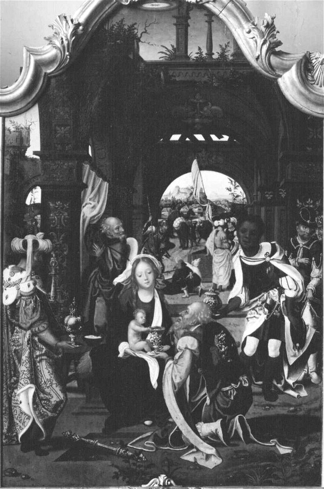 Meister von 1518 - Triptychon, Mitteltafel, Anbetung der Könige - 1480 - Bavarian State Painting Collections