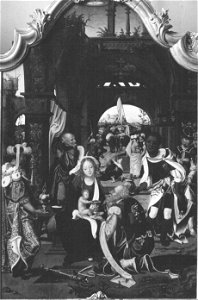 Meister von 1518 - Triptychon, Mitteltafel, Anbetung der Könige - 1480 - Bavarian State Painting Collections