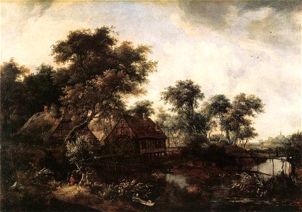 Meindert Hobbema - The Water Mill - WGA11436