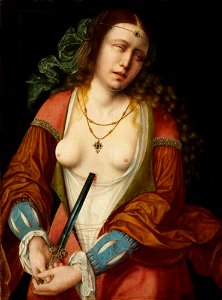 Meester van het Heilig Bloed - Lucretia - 127 - Museum of Fine Arts, Budapest