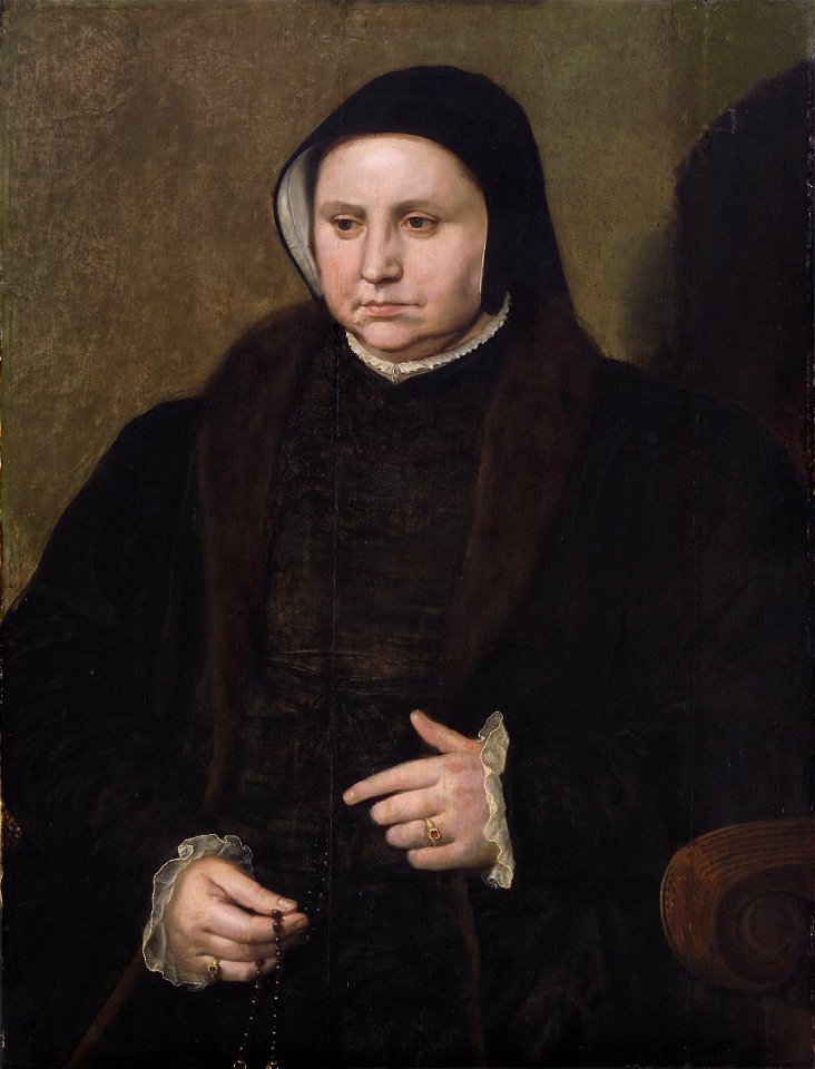 Meister der Dresdner Porträts von 1548 - Bildnis einer älteren Frau - GG 826 - Kunsthistorisches Museum