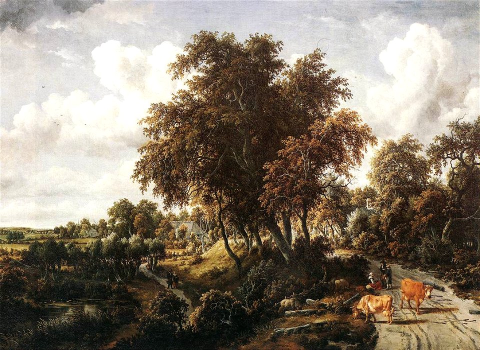 Meindert Hobbema - Road on a Dyke - WGA11432