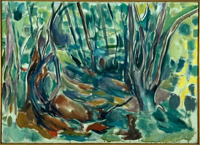 Edvard Munch - Elm Forest in Summer - MM.M.00201 - Munch Museum. Free illustration for personal and commercial use.