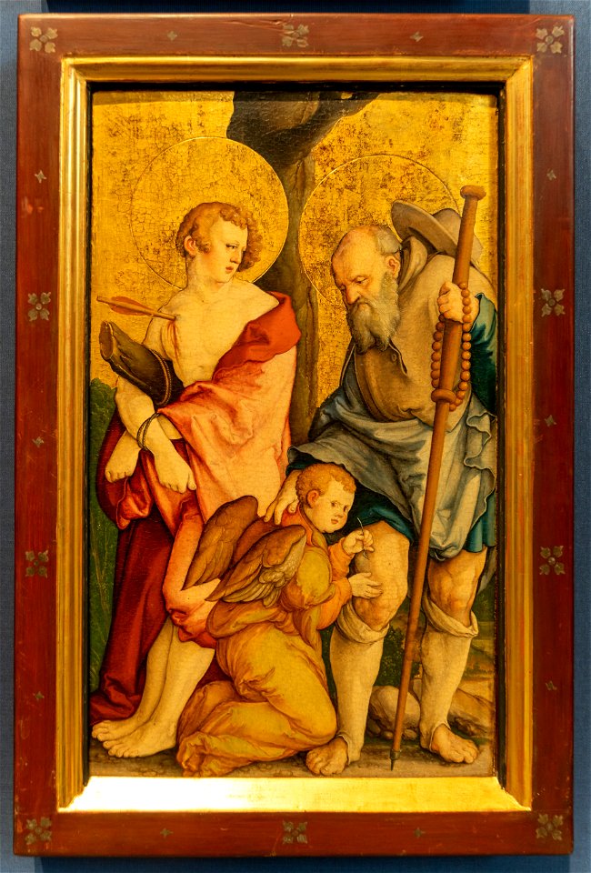 Meister von Meßkirch-Falkensteiner Altar-Die Heiligen Sebastian und Rochus-WUS04367
