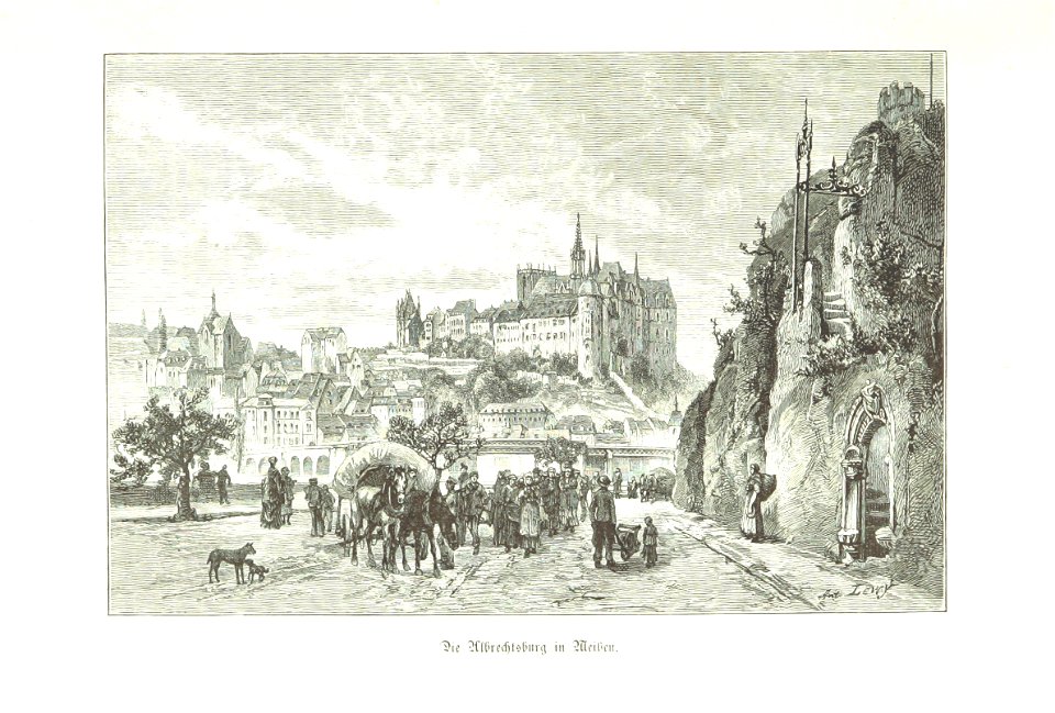 Meißen Albrechtsburg Zeichnung 2