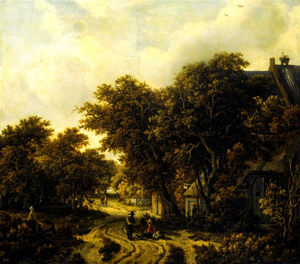 Meindert Hobbema - Landschaft mit einem Gasthaus