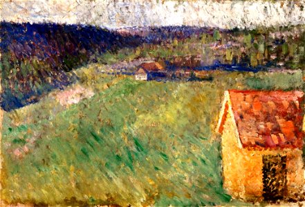 Edvard Munch - Landscape. Free illustration for personal and commercial use.