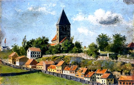 Edvard Munch - Telthusbakken with Gamle Aker Church (1880)