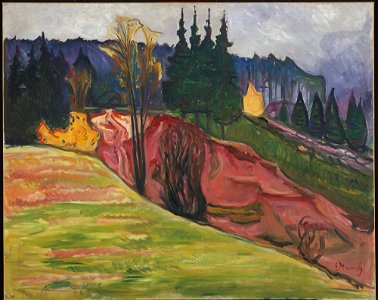 Edvard Munch - From Thüringerwald - MM.M.00688 - Munch Museum. Free illustration for personal and commercial use.