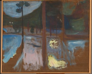 Edvard Munch - Forest Study - MM.M.00645 - Munch Museum. Free illustration for personal and commercial use.