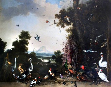 Melchior de Hondecoeter (1636-1695) - Open Landscape with Poultry and Waterfowl - 436163 - National Trust
