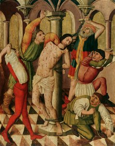 Meister der Laufener Georgslegende - Geißelung Christi - 4921 - Kunsthistorisches Museum