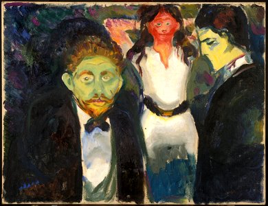Edvard Munch - Jealousy - Google Art Project. Free illustration for personal and commercial use.