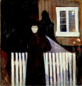 Edvard Munch - Moonlight (1893). Free illustration for personal and commercial use.