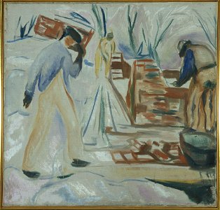 Edvard Munch - Hodman at Work on the Studio Building - MM.M.00154 - Munch Museum