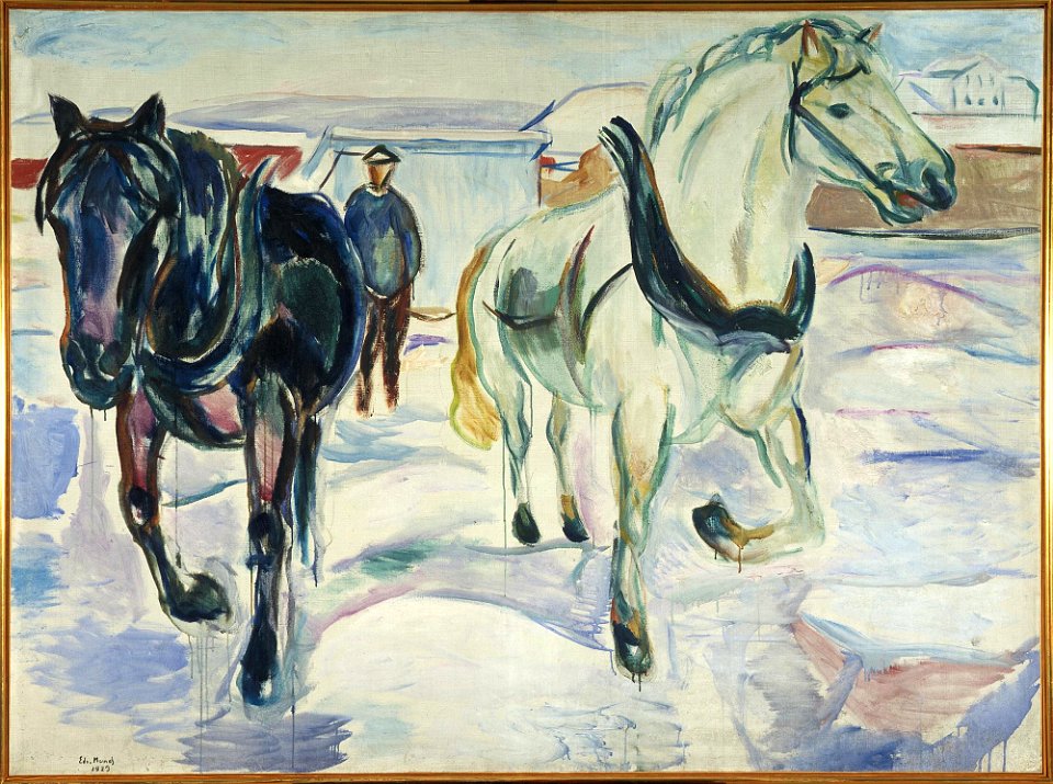 Edvard Munch - Horse Team in Snow - MM.M.00368 - Munch Museum