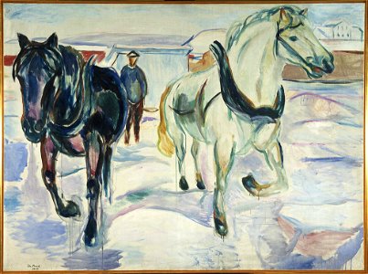 Edvard Munch - Horse Team in Snow - MM.M.00368 - Munch Museum