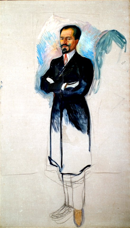 Edvard Munch Portrait of Ernest Thiel (Study) Thielska 296a