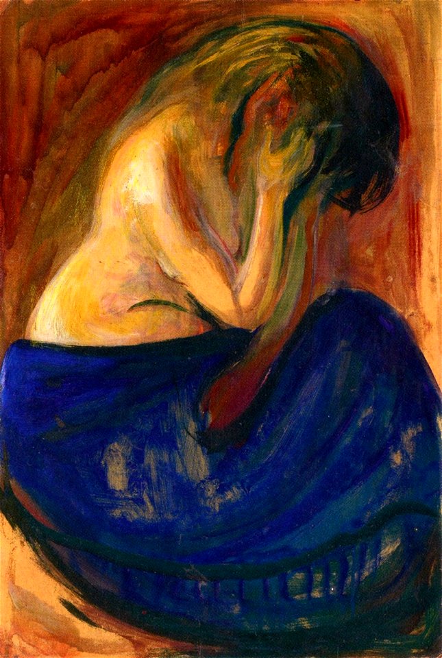 Edvard Munch - Half-Nude in a Blue Skirt