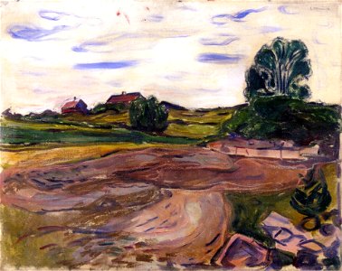 Edvard Munch - Landscape (2). Free illustration for personal and commercial use.