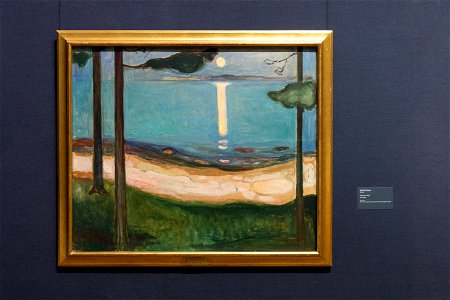 Edvard Munch - Moonlight - MG 9746 - National Gallery Oslo. Free illustration for personal and commercial use.