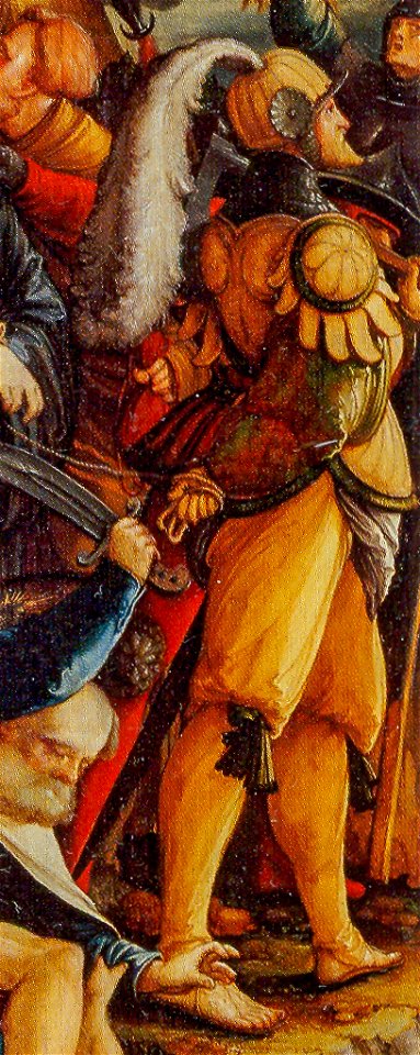 Meister von Meßkirch-Wildensteiner Altar-Standflügel links-rechts-geschlossen-Detail-Aufseher-0016