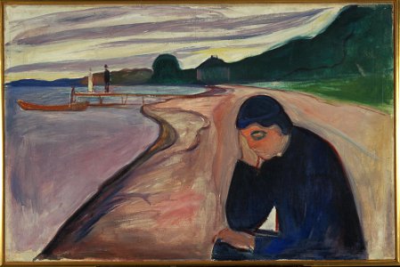 Edvard Munch - Melancholy - MM.M.00033 - Munch Museum. Free illustration for personal and commercial use.
