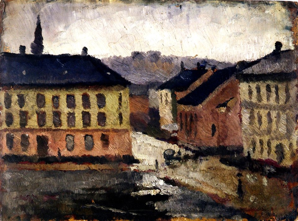 Edvard Munch - Olaf Rye's Square towards South East (1882)
