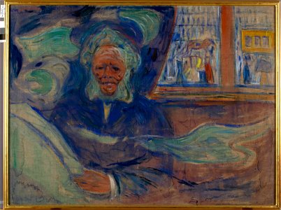 Edvard Munch - Henrik Ibsen at the Grand Café - MM.M.00717 - Munch Museum. Free illustration for personal and commercial use.